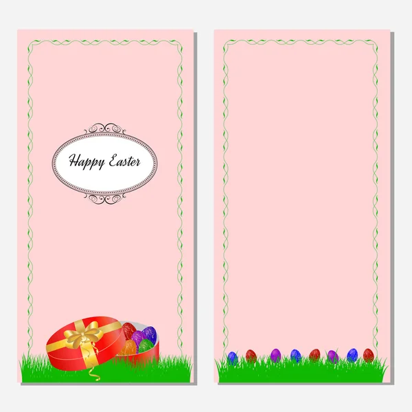 Cute easter card with place for greeting text — Stock Vector