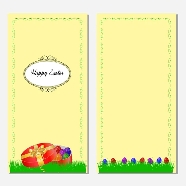 Cute easter card with place for greeting text — Stock Vector