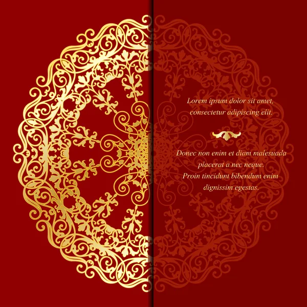 Cartes de vœux vintage de style oriental — Image vectorielle