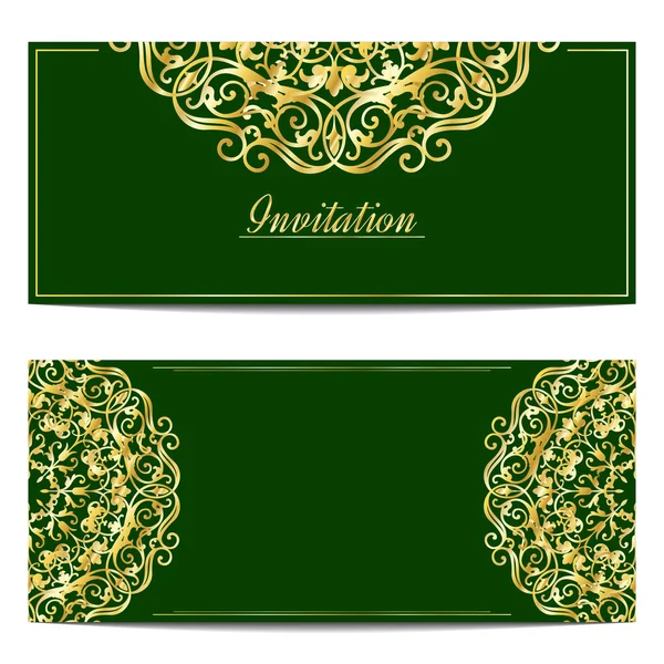 Tarjetas de felicitación vintage en estilo oriental — Vector de stock