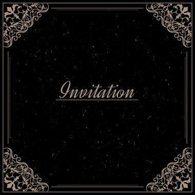 Antika arka plan, antika, Victoria Altın süsleme, Barok çerçeve, eski kağıt dokusu ile tasarım şablonu