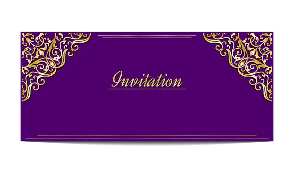 Modèle de carte de vœux ou d'invitation vintage — Image vectorielle