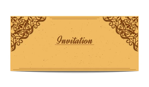 Template of vintage greeting or invitation card — Stock Vector