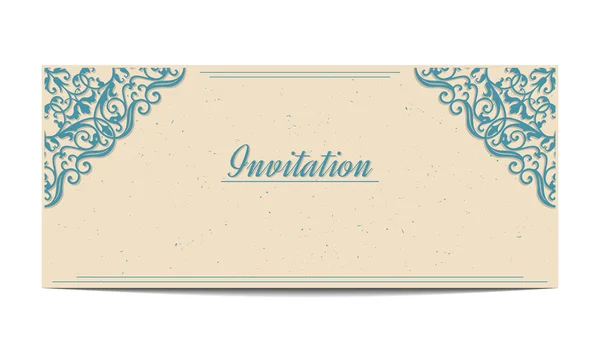 ビンテージの招待状やグリーティング カードのテンプレート — ストックベクタ