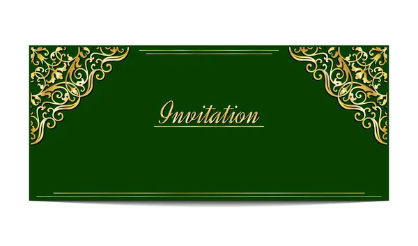 Template of vintage greeting or invitation card — Stock Vector