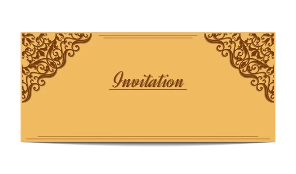 Plantilla de felicitación vintage o tarjeta de invitación — Vector de stock