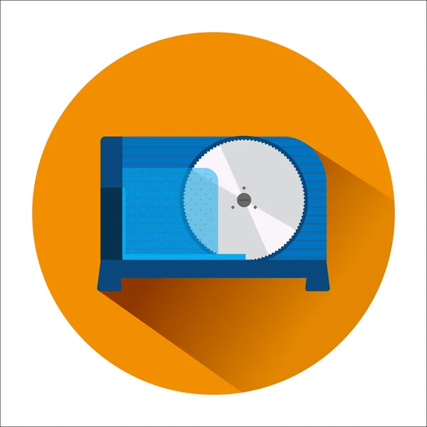 Ikonen med bilden av en blå slicer i orange cirkel — Stock vektor