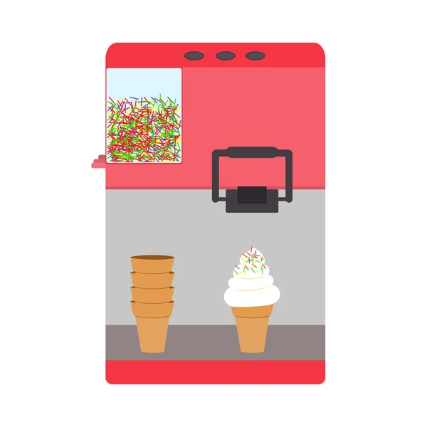 Machine for ice-cream pink color — Stock Vector