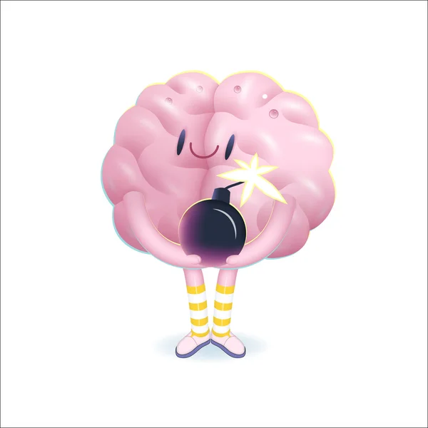 Boom ilustración cerebral — Archivo Imágenes Vectoriales