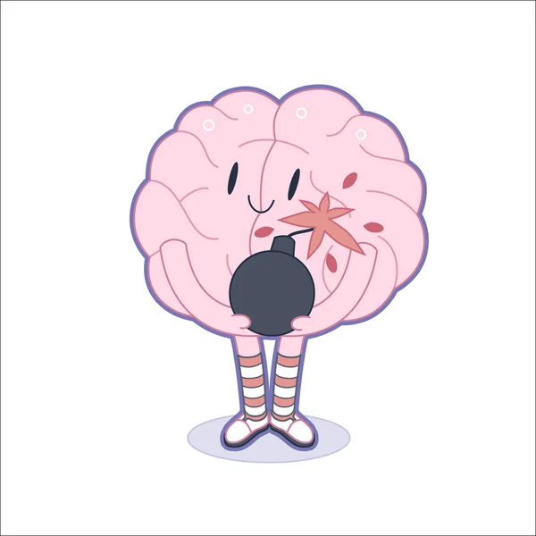 Boom ilustración cerebral — Archivo Imágenes Vectoriales