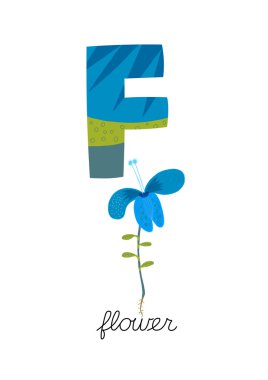 Letter F  card