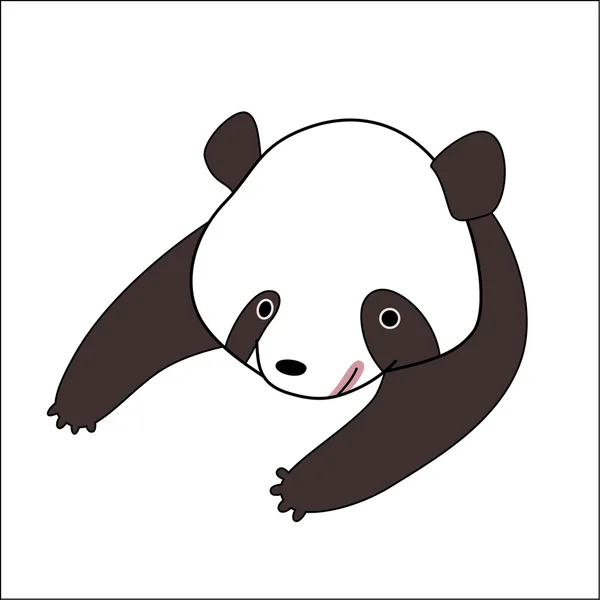 Urso de panda de desenhos animados — Vetor de Stock