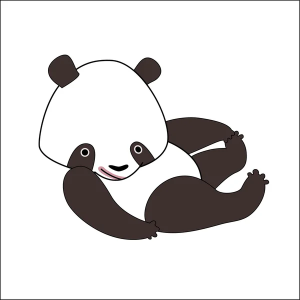 Urso de panda de desenhos animados — Vetor de Stock