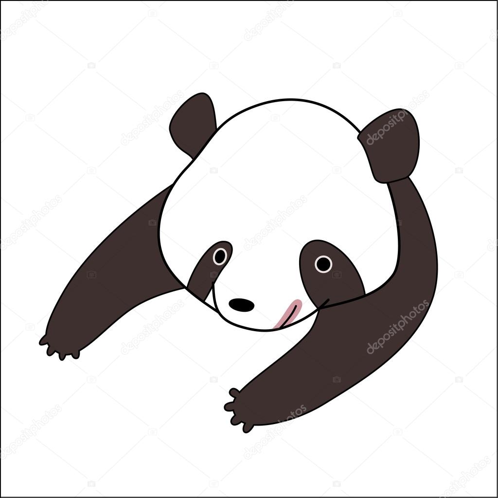 Cartoon panda bear