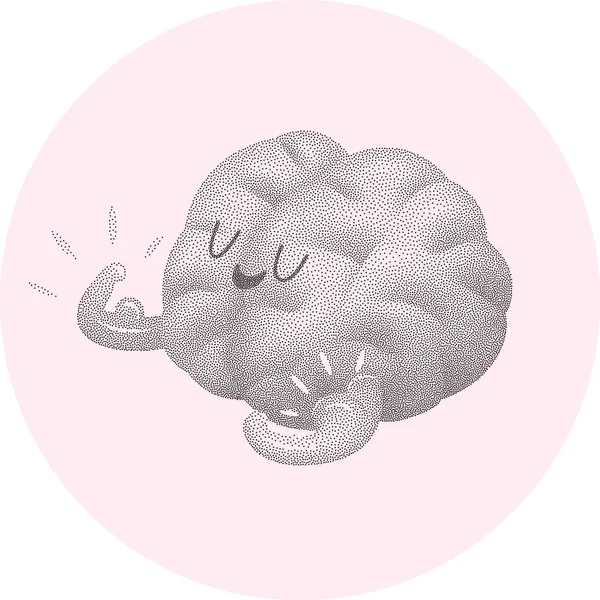Champion illustartion pointillée, Entraînez votre cerveau . — Image vectorielle
