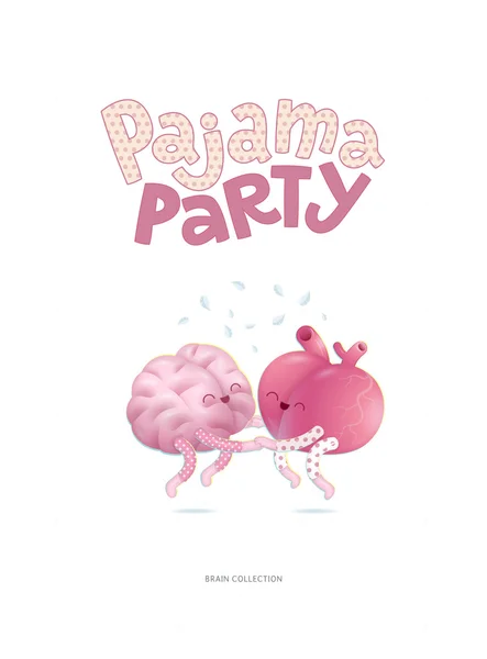 Cartaz de festa de pijama —  Vetores de Stock