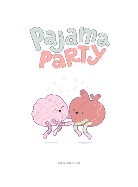 Cartaz de festa de pijama —  Vetores de Stock