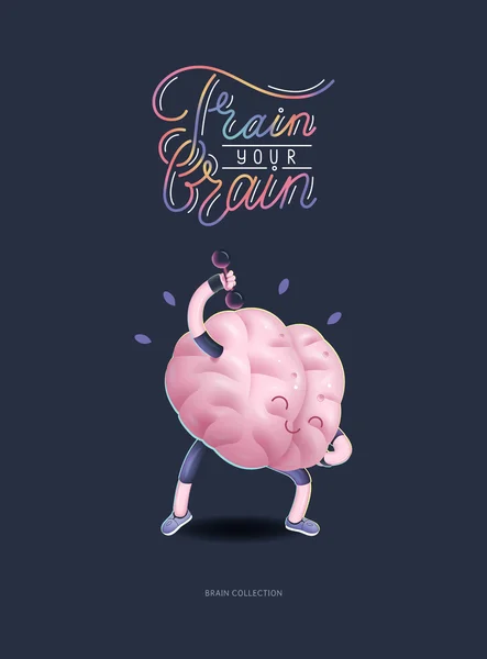 Beyin Posterinizi yazı, halter alıştırmalar ile tren