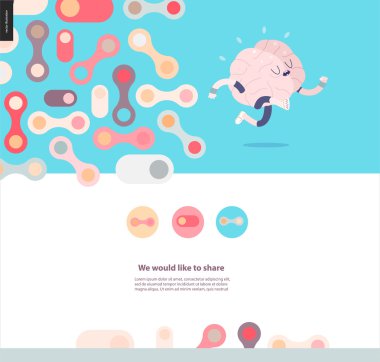 Beyin çalıştıran web tasarım şablonu