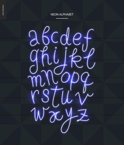 Alfabeto neón 2 — Archivo Imágenes Vectoriales