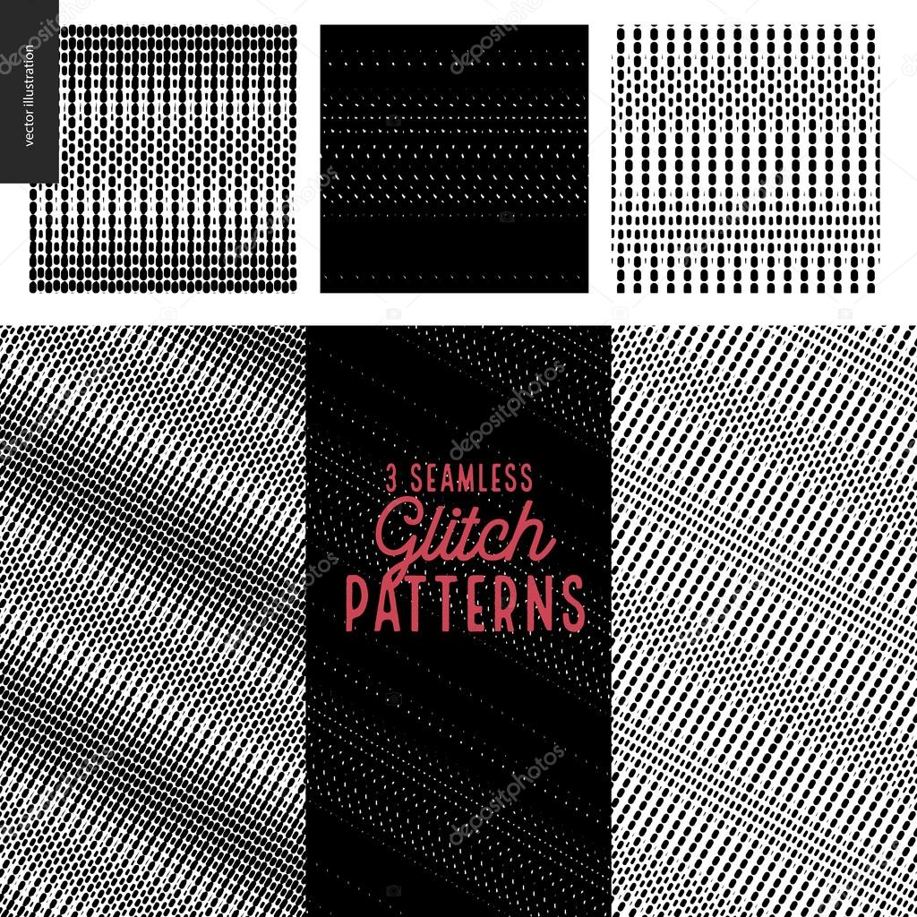 Glitch patterns set