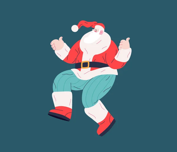 Tanzender Weihnachtsmann - Weihnachts- und Neujahrsparty — Stockvektor