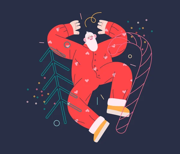 Taniec Santa - Boże Narodzenie i Nowy Rok party — Wektor stockowy