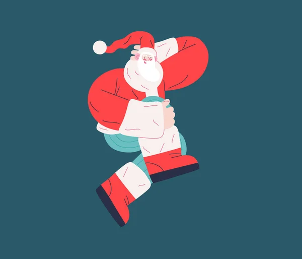 Танцующий Санта - Рождество и Новый год — стоковый вектор