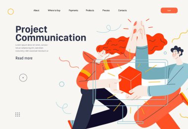 İş konuları- proje iletişimi, web şablonu