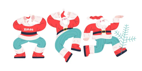 Danse Santa - Noël et Nouvel An fête — Image vectorielle