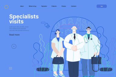 Sağlık sigortası şablonu - uzmanlar ziyaret ediyor