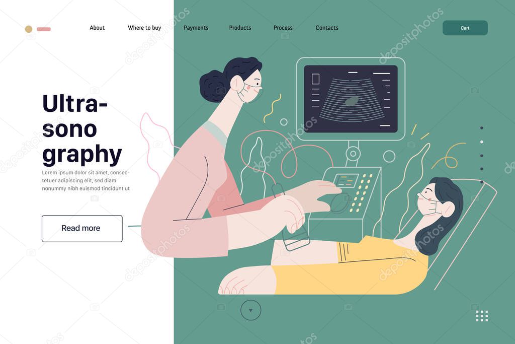 Medical tests illustration - ultrasound