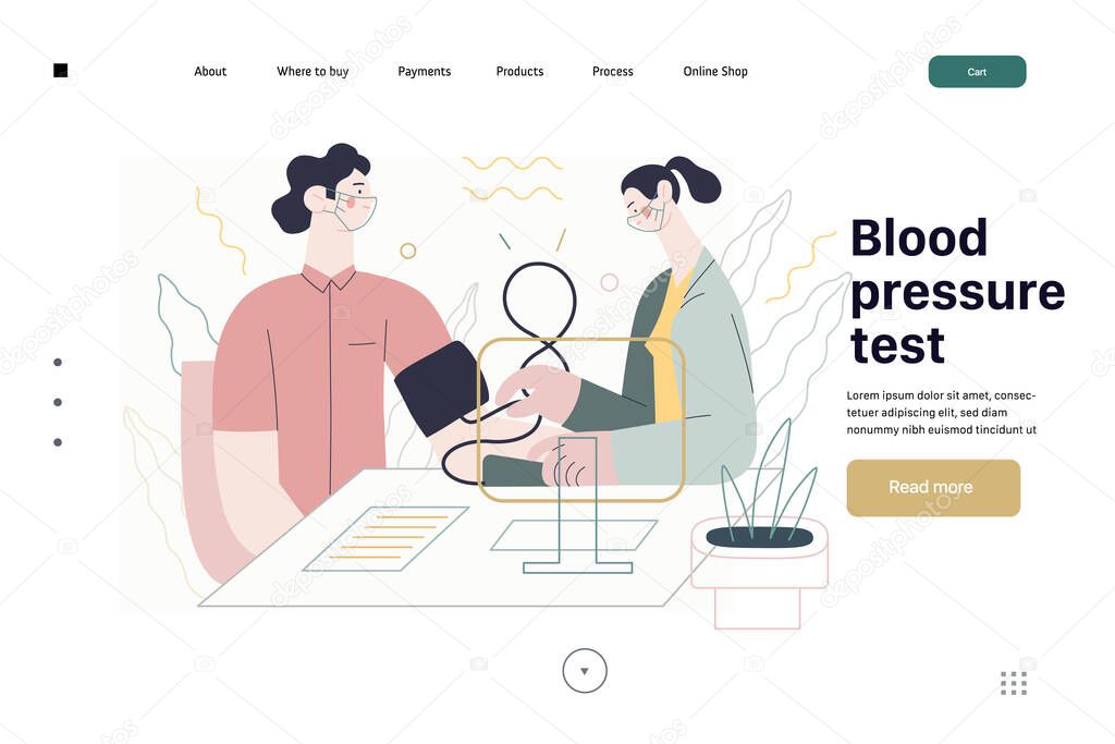 Medical tests template - blood pressure test