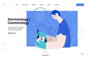Dermatoloji, kozmetoloji - Sağlık sigortası web sayfası şablonu