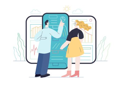 Tıbbi raporlar başvurusu - Tıbbi sigorta illüstrasyonu