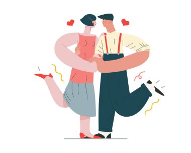 Dans eden çift - Sevgililer Günü grafikleri