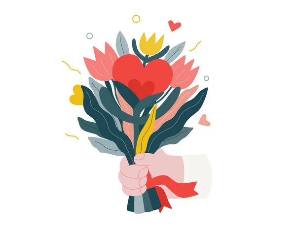Bouquet - Graphiques de Saint-Valentin — Image vectorielle