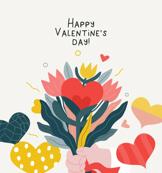Bouquet - gráficos de San Valentín — Vector de stock
