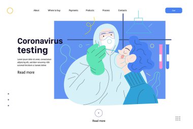Tıbbi testler web sayfası şablonu - COVID-19 testi