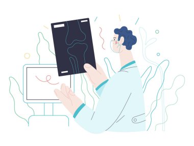 Tıbbi testler illüstrasyon - x-ray testi
