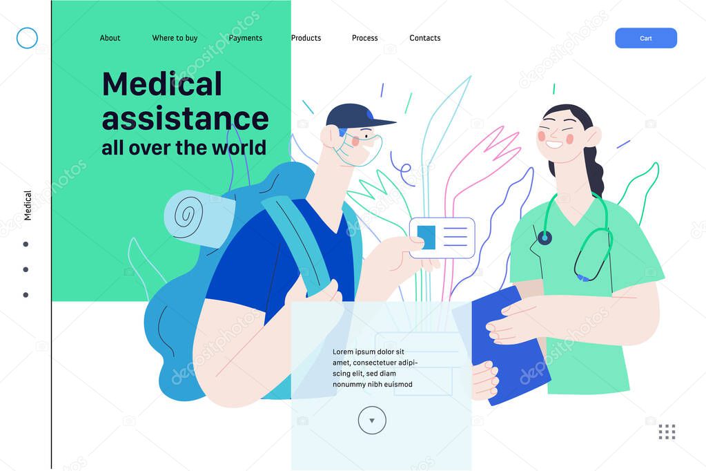 Medical insurance template - medical assistance all over the world