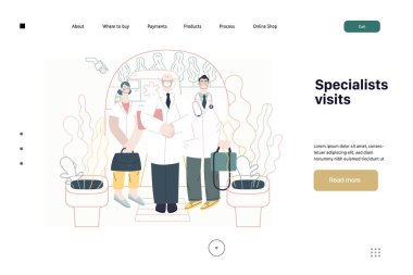 Sağlık sigortası şablonu - uzmanlar ziyaret ediyor