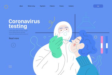Tıbbi testler web sayfası şablonu - COVID-19 testi