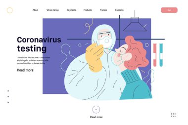 Tıbbi testler web sayfası şablonu - COVID-19 testi