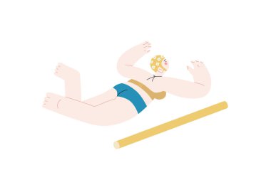 Plaj merkezi aktiviteleri, modern düz vektör illüstrasyonu