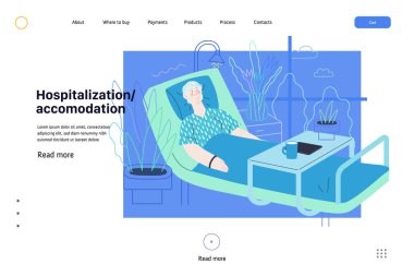 Hastane ve konaklama - sağlık sigortası şablonu