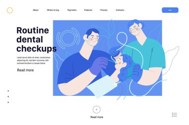 Rutin diş kontrolleri - sağlık sigortası web şablonu