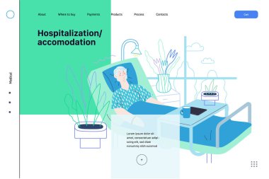 Hastane ve konaklama - sağlık sigortası şablonu