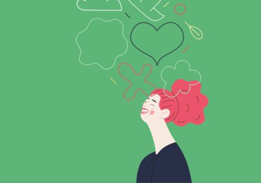 Mutluluk - mutlu gülümseyen insanlar portreleri, duygu konsepti