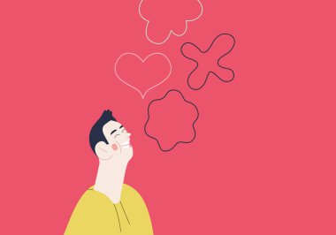 Mutluluk - mutlu gülümseyen insanlar portreleri, duygu konsepti